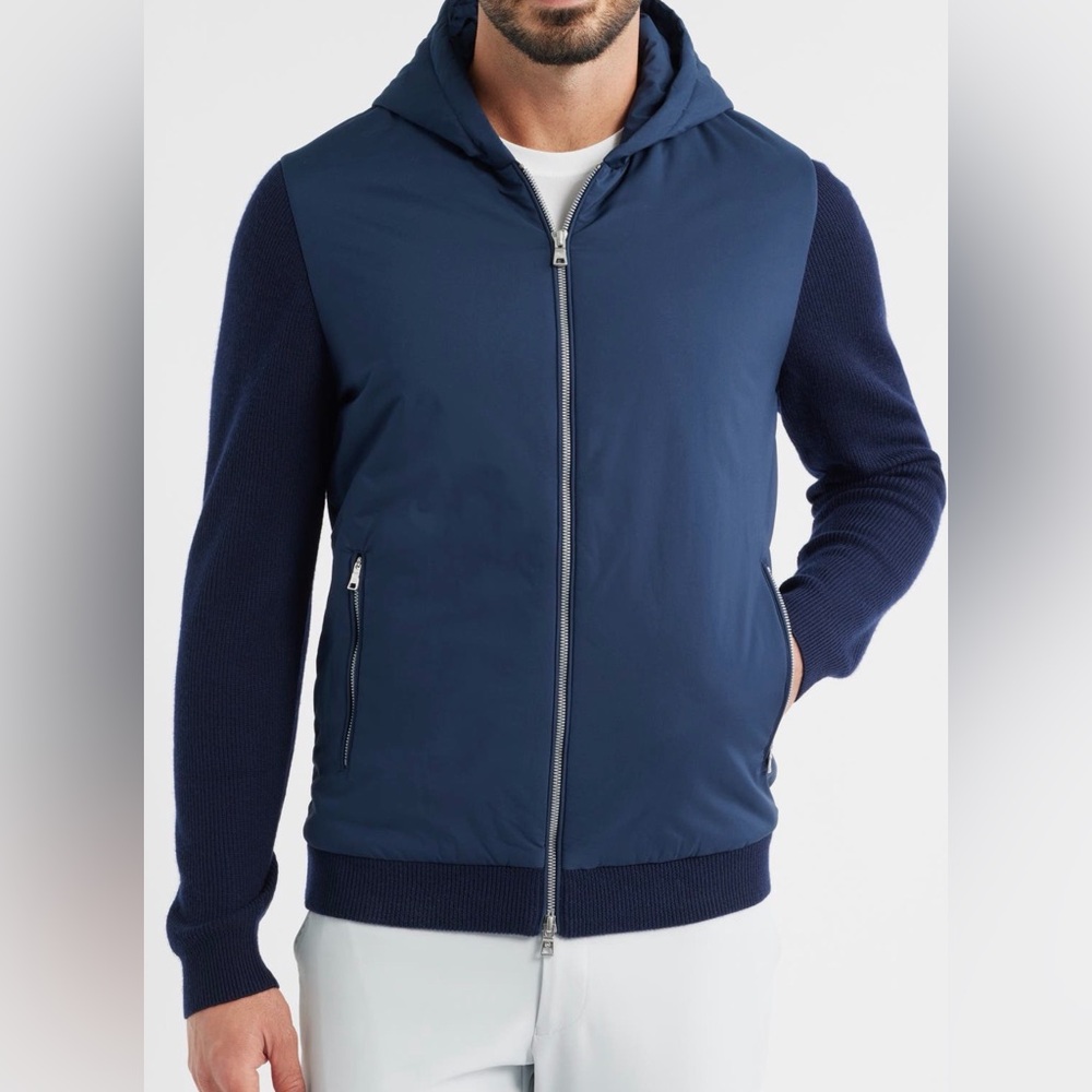 Peter millar Crown Crafted Holdridge Hybrid Zip Hoodie Sweater L